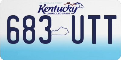 KY license plate 683UTT