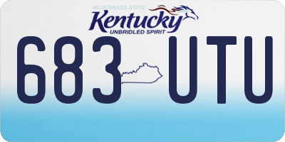 KY license plate 683UTU