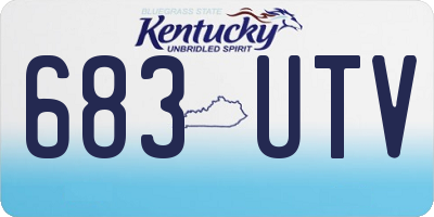 KY license plate 683UTV