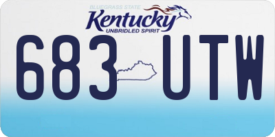 KY license plate 683UTW