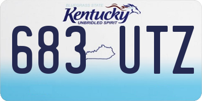 KY license plate 683UTZ