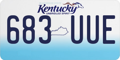 KY license plate 683UUE