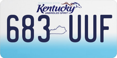 KY license plate 683UUF