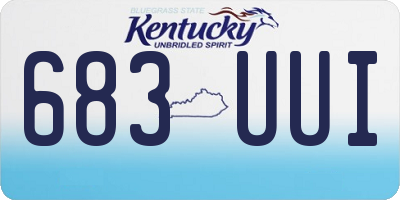 KY license plate 683UUI