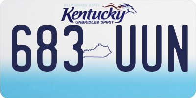 KY license plate 683UUN