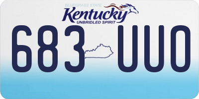 KY license plate 683UUO
