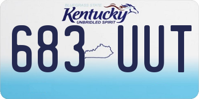 KY license plate 683UUT