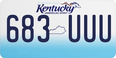 KY license plate 683UUU