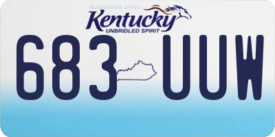 KY license plate 683UUW