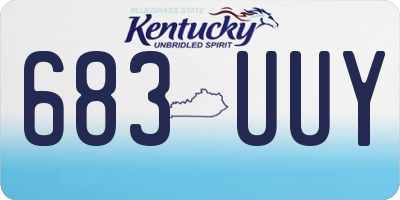 KY license plate 683UUY