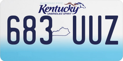 KY license plate 683UUZ