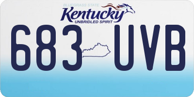 KY license plate 683UVB