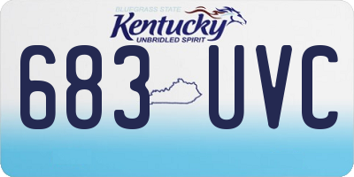 KY license plate 683UVC