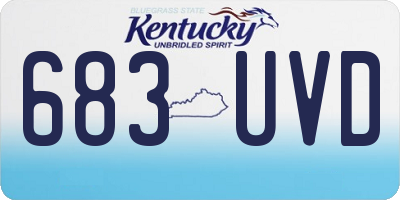 KY license plate 683UVD