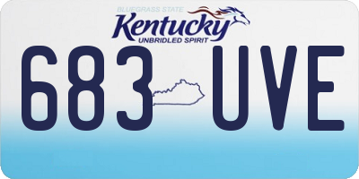KY license plate 683UVE