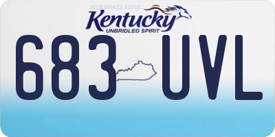 KY license plate 683UVL