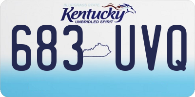 KY license plate 683UVQ