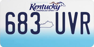 KY license plate 683UVR