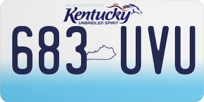 KY license plate 683UVU