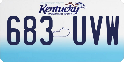 KY license plate 683UVW