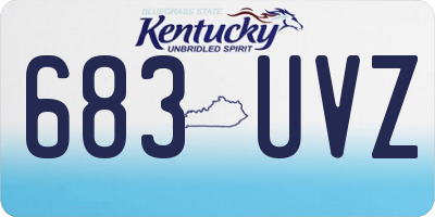 KY license plate 683UVZ