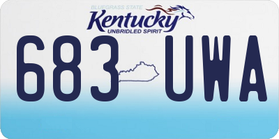 KY license plate 683UWA