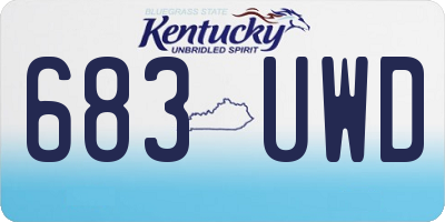 KY license plate 683UWD