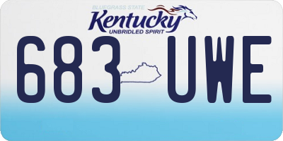 KY license plate 683UWE