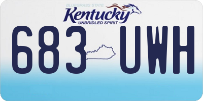 KY license plate 683UWH