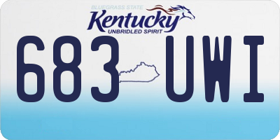 KY license plate 683UWI