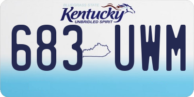 KY license plate 683UWM