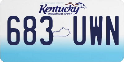 KY license plate 683UWN