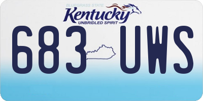 KY license plate 683UWS