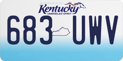KY license plate 683UWV