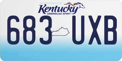 KY license plate 683UXB