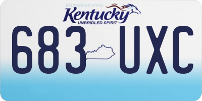 KY license plate 683UXC