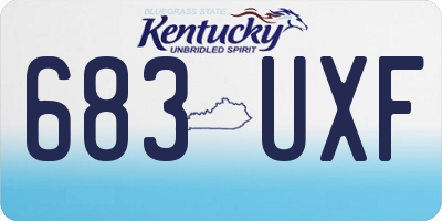 KY license plate 683UXF