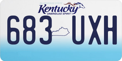 KY license plate 683UXH