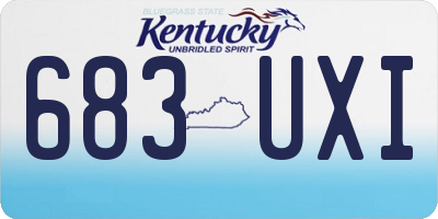 KY license plate 683UXI