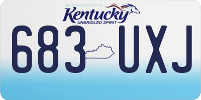 KY license plate 683UXJ