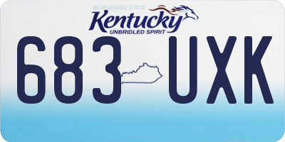 KY license plate 683UXK