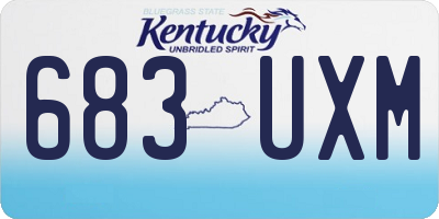 KY license plate 683UXM