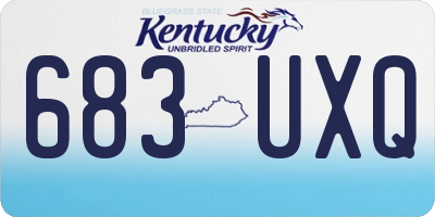 KY license plate 683UXQ