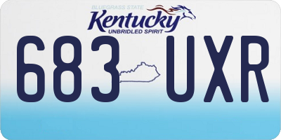 KY license plate 683UXR