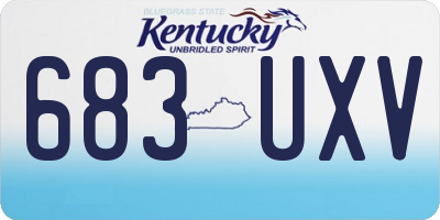 KY license plate 683UXV