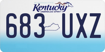 KY license plate 683UXZ