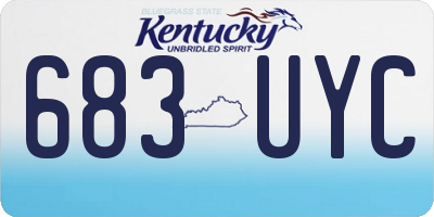 KY license plate 683UYC