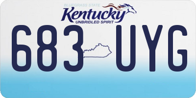 KY license plate 683UYG