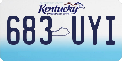 KY license plate 683UYI