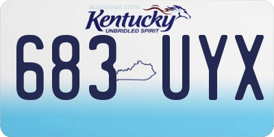 KY license plate 683UYX